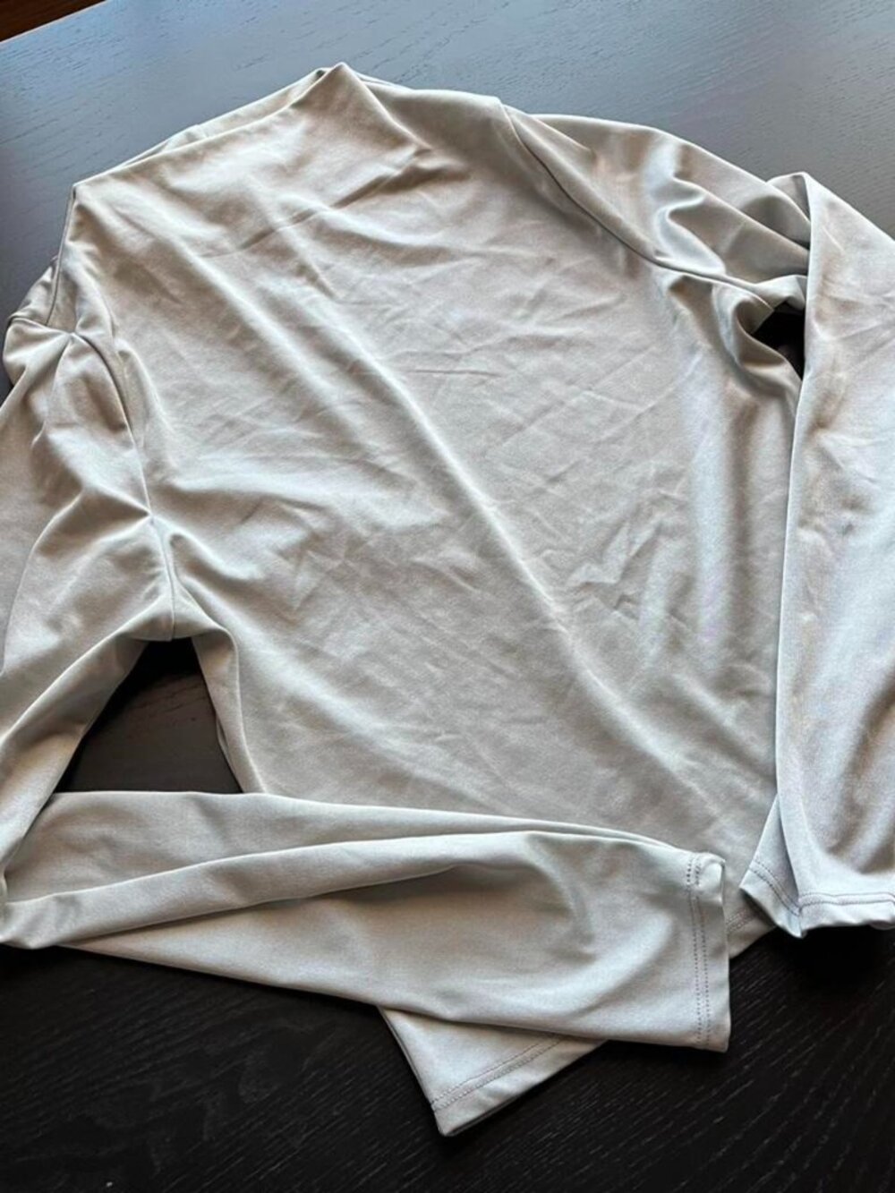 Discreet NYC Silver Mock Neck Long Sleeve